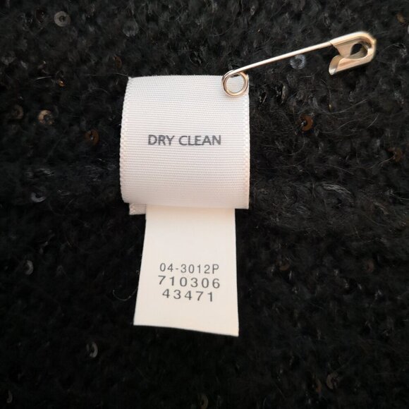 J. Jill Ladies Black with Sequins Size Large Petite Open Cardigan - Picture 5 of 9